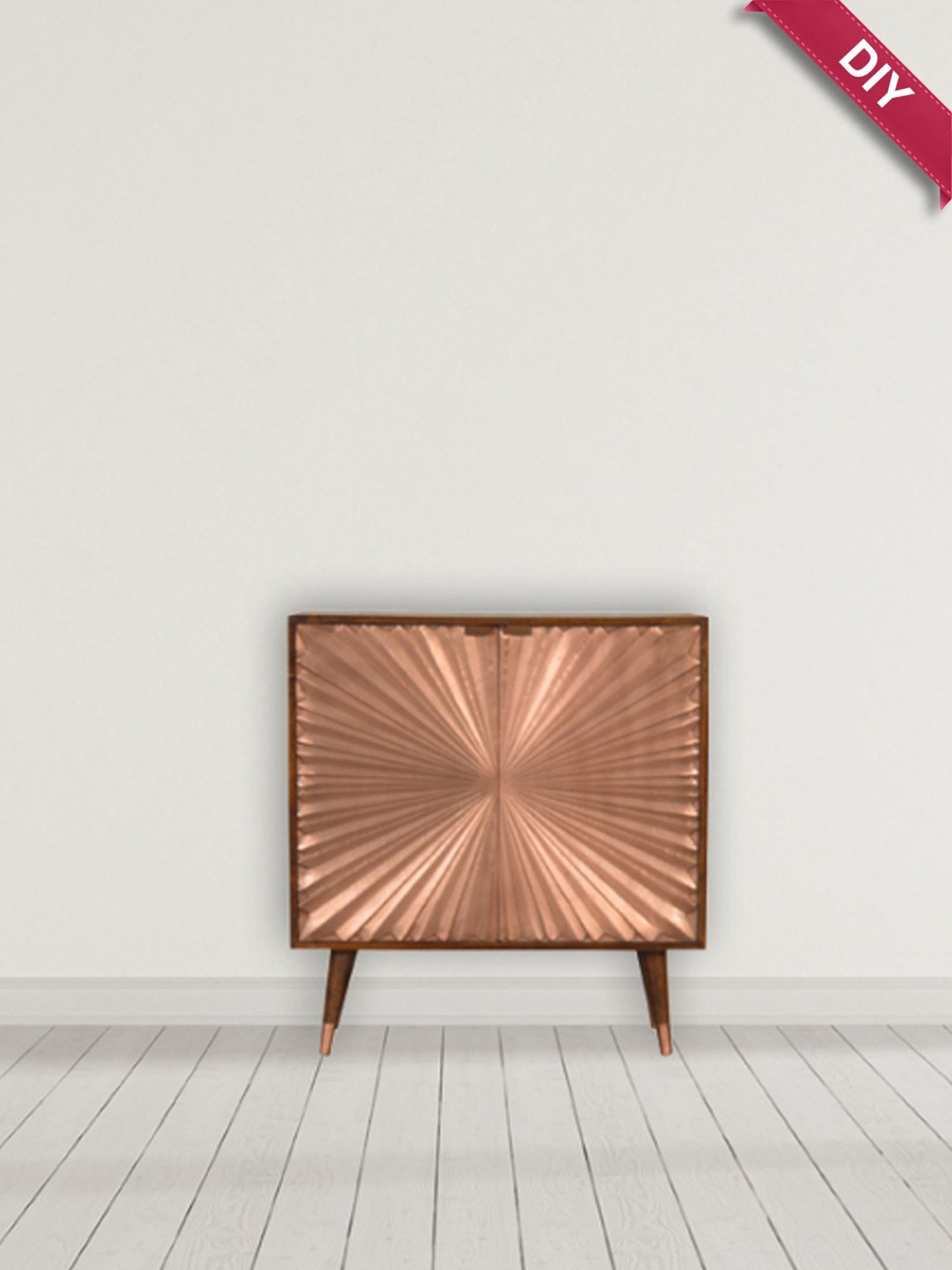 Artisan Furniture Manila Copper & Brown Wood Cabinet