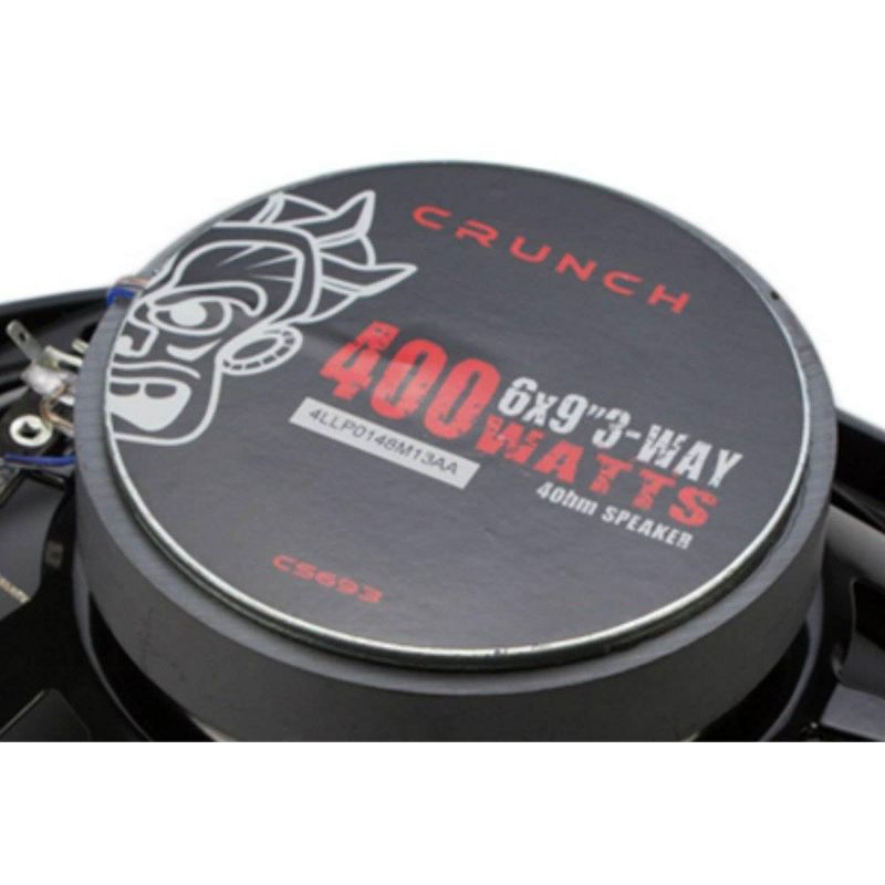 Crunch 400 Watts 6 x 9 Inches 3-Way 4-Ohm Coaxial CS Speakers, Black | CS-693