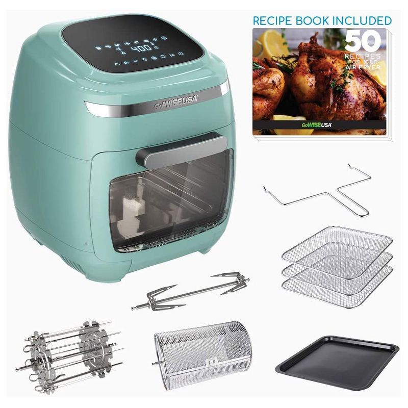 GoWISE Vibe 11.6-Quart Air Fryer Toaster Oven w/ Rotisserie & Dehydrator, Mint
