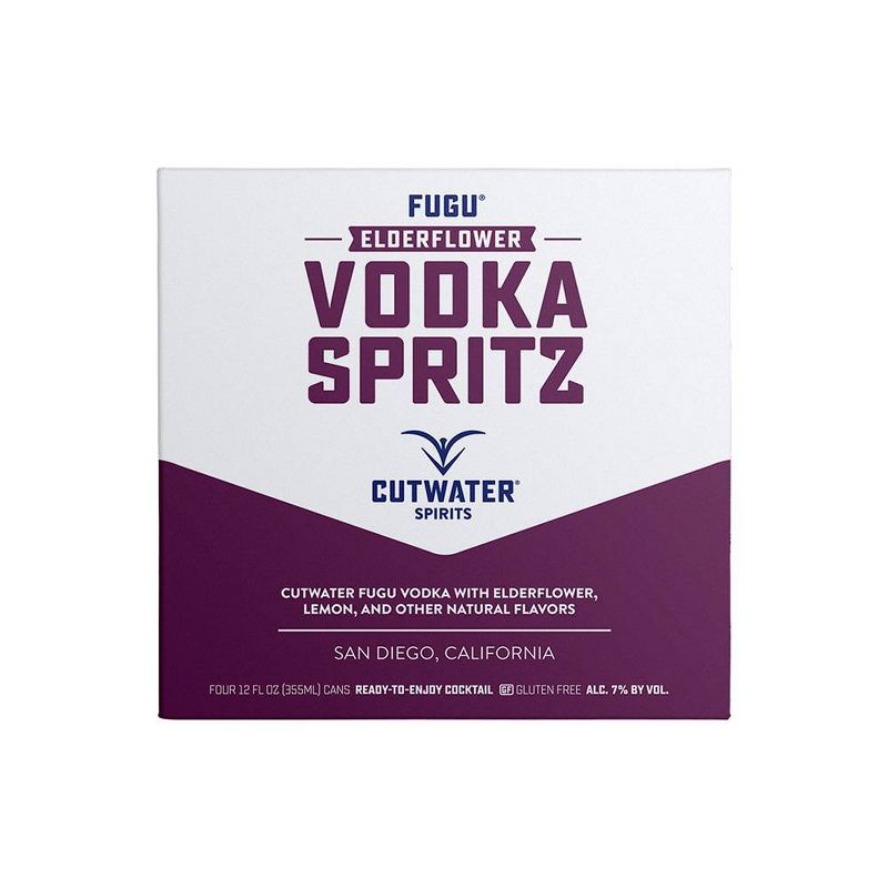 Cutwater Elderflower Vodka Spritz Cocktail - 4pk/12 fl oz Cans