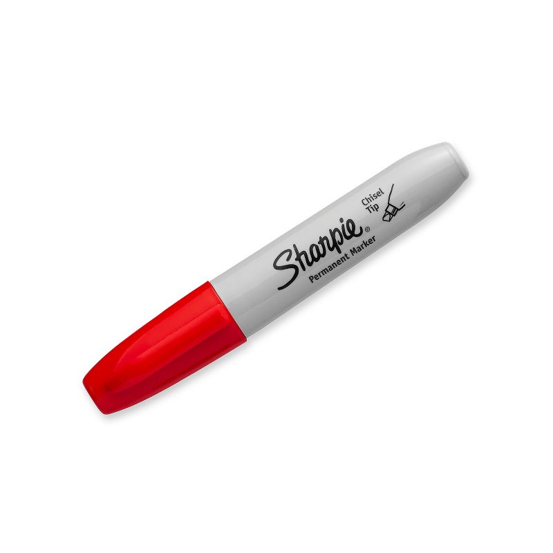 Sharpie Permanent Marker 5.3mm Chisel Tip Red Dozen 38202