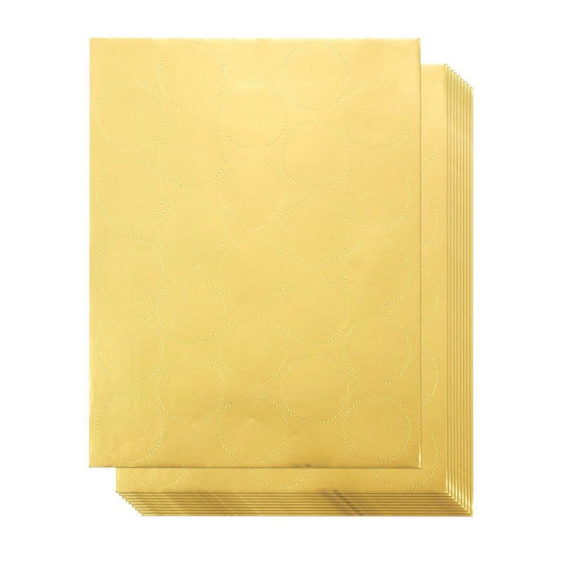 Best Paper Greetings 250-Piece Gold Blank Award Stickers Certificate Seals, 1.7" in Diameter