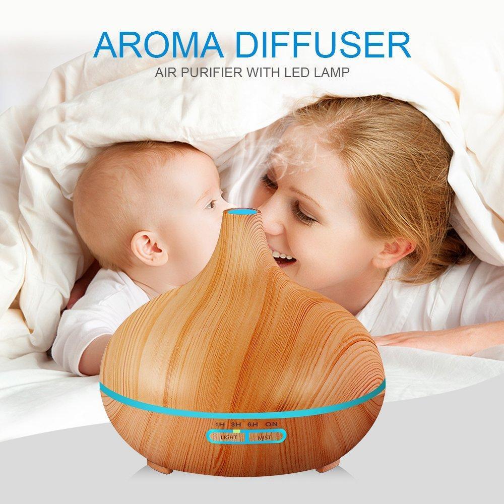 WorryFree 550ML Ultrasonic LED Essential Oil Diffuser