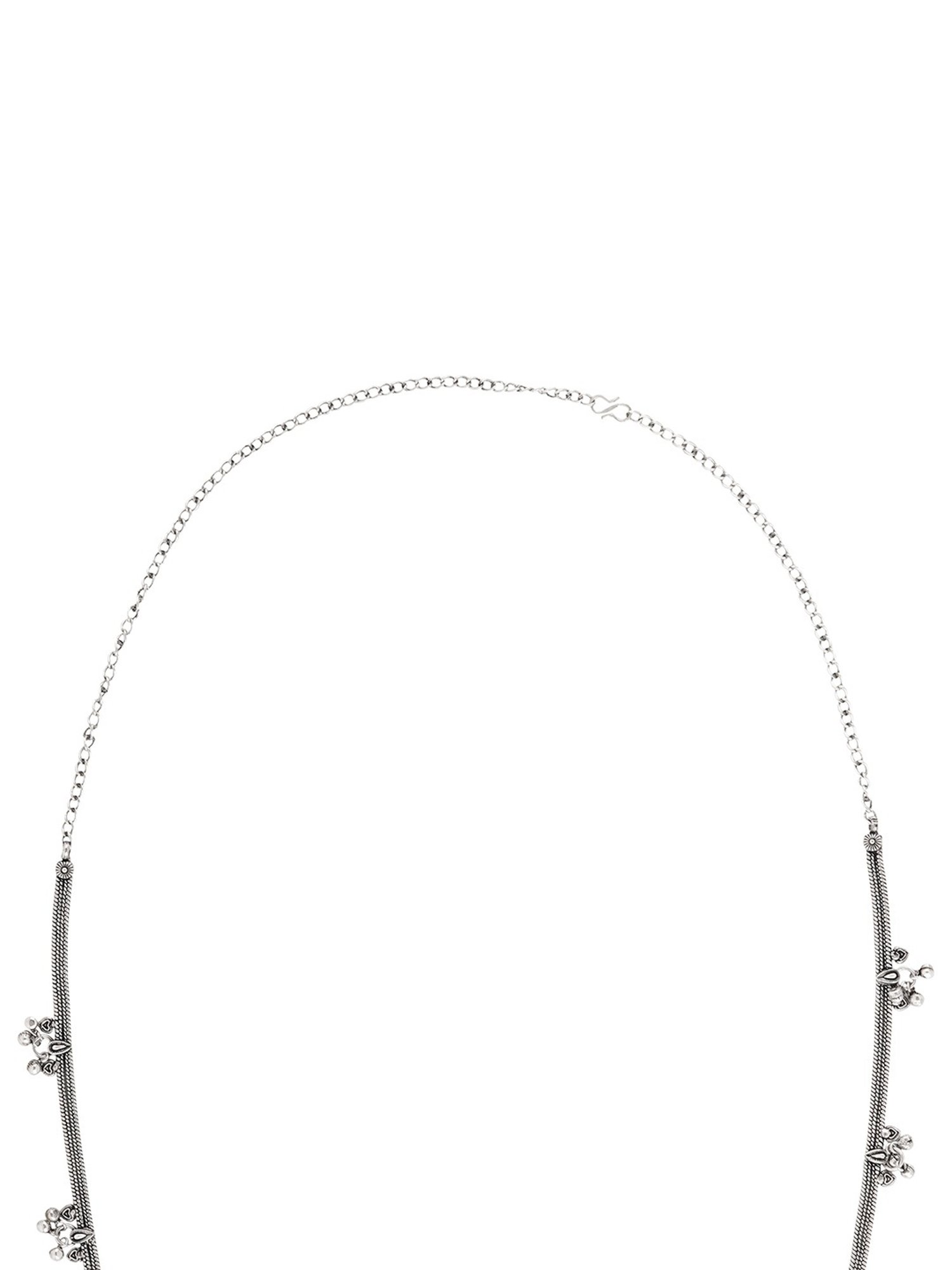 Teejh Menaka Ghungroo Silver Waistband for Women