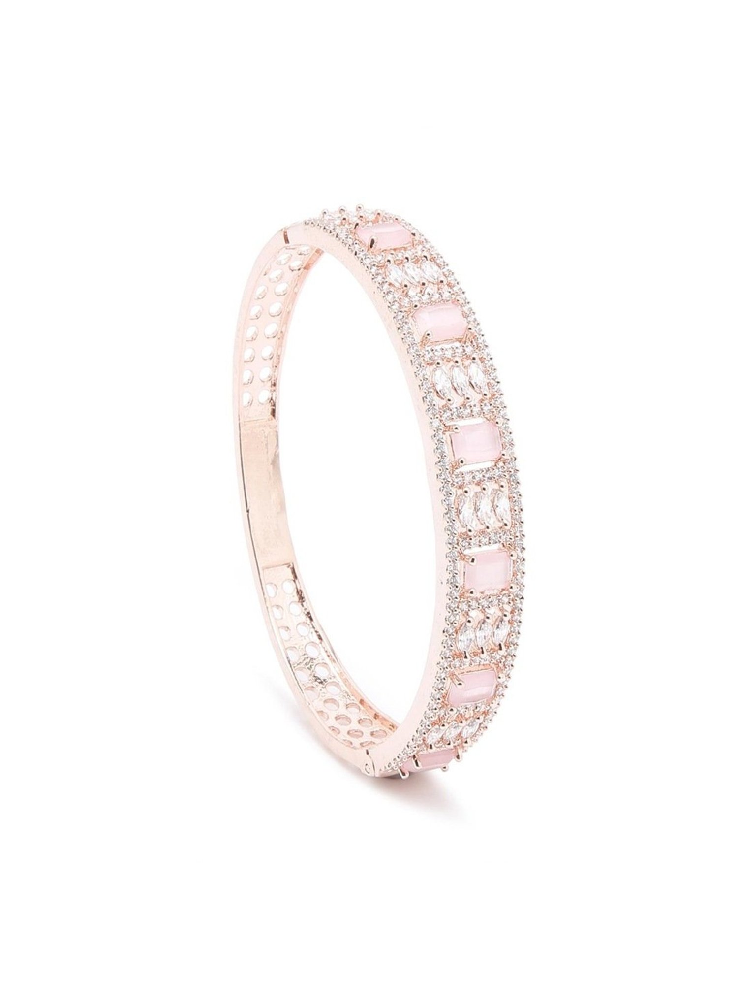 YouBella Jewellery Celebrity Inspired Gold-Plated American Diamond Classic Bracelet