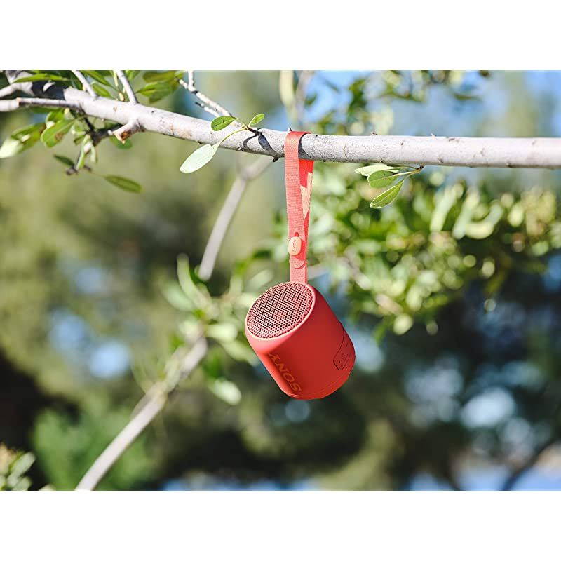 SRS-XB12 Mini Bluetooth Speaker Loud Extra Bass Portable Wireless Speaker with Bluetooth -Loud Audio for Phone Calls- Small Waterproof and Dustproof Travel Music Speakers Red SRS-XB12/R
