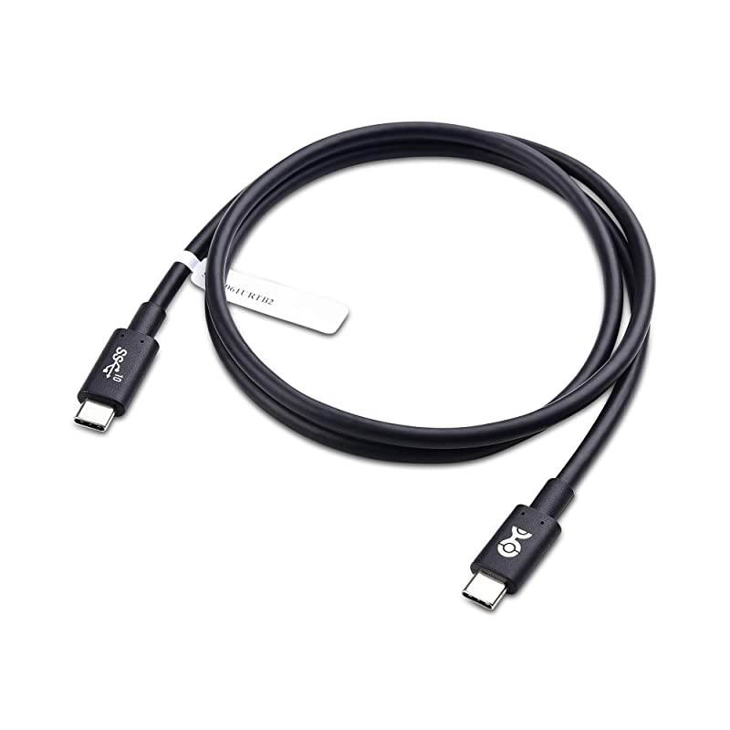 USBIF Certified  10 Gbps Gen 2 USB C to USB C Cable with 4K Video and 100W Power Delivery in Black 33 Feet 1m