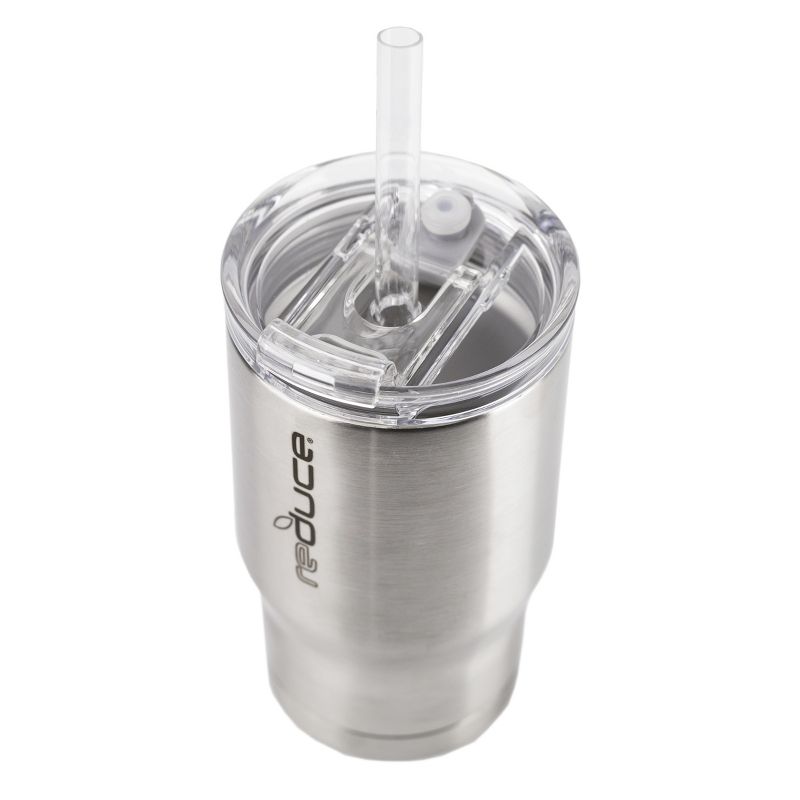 Reduce 14oz Stainless Steel Tumbler With Lid And Straw Silver