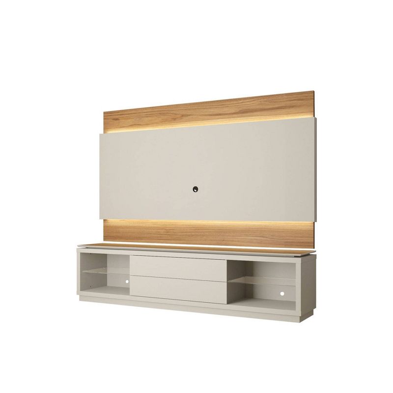 70" Lincoln TV Stand and Panel Cinnamon/Off White - Manhattan Comfort