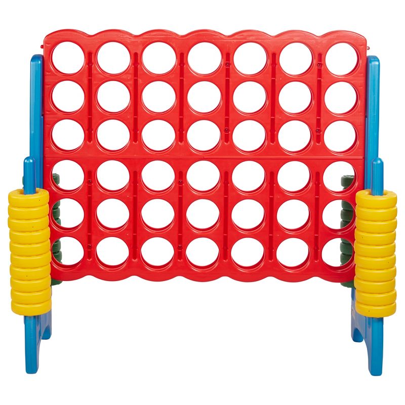 ECR4Kids Jumbo Four-To-Score Giant Game-Indoor/Outdoor 4-In-A-Row Connect - Primary Colors