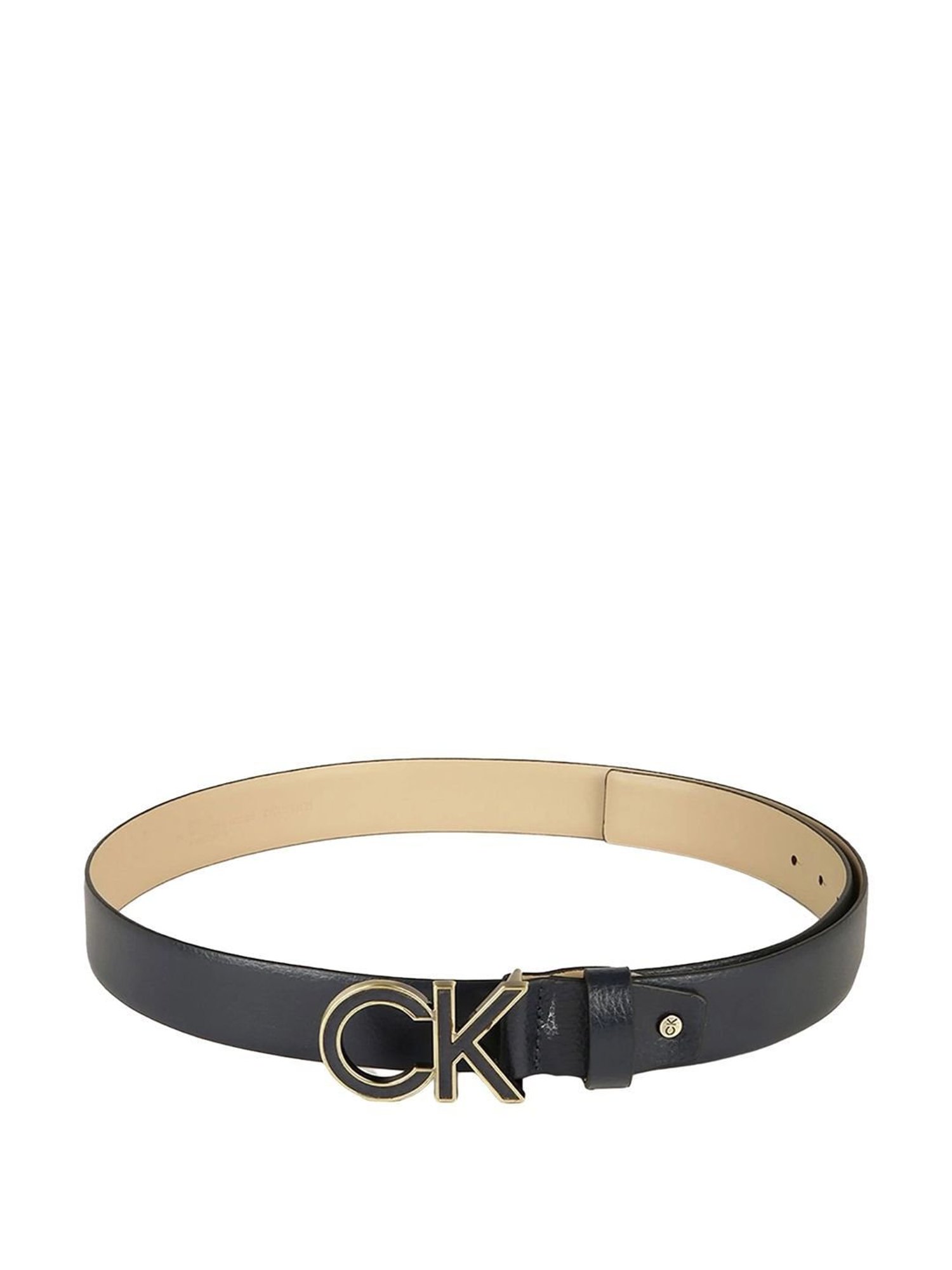 Fossil Julian Black Leather Solid Waist Belt