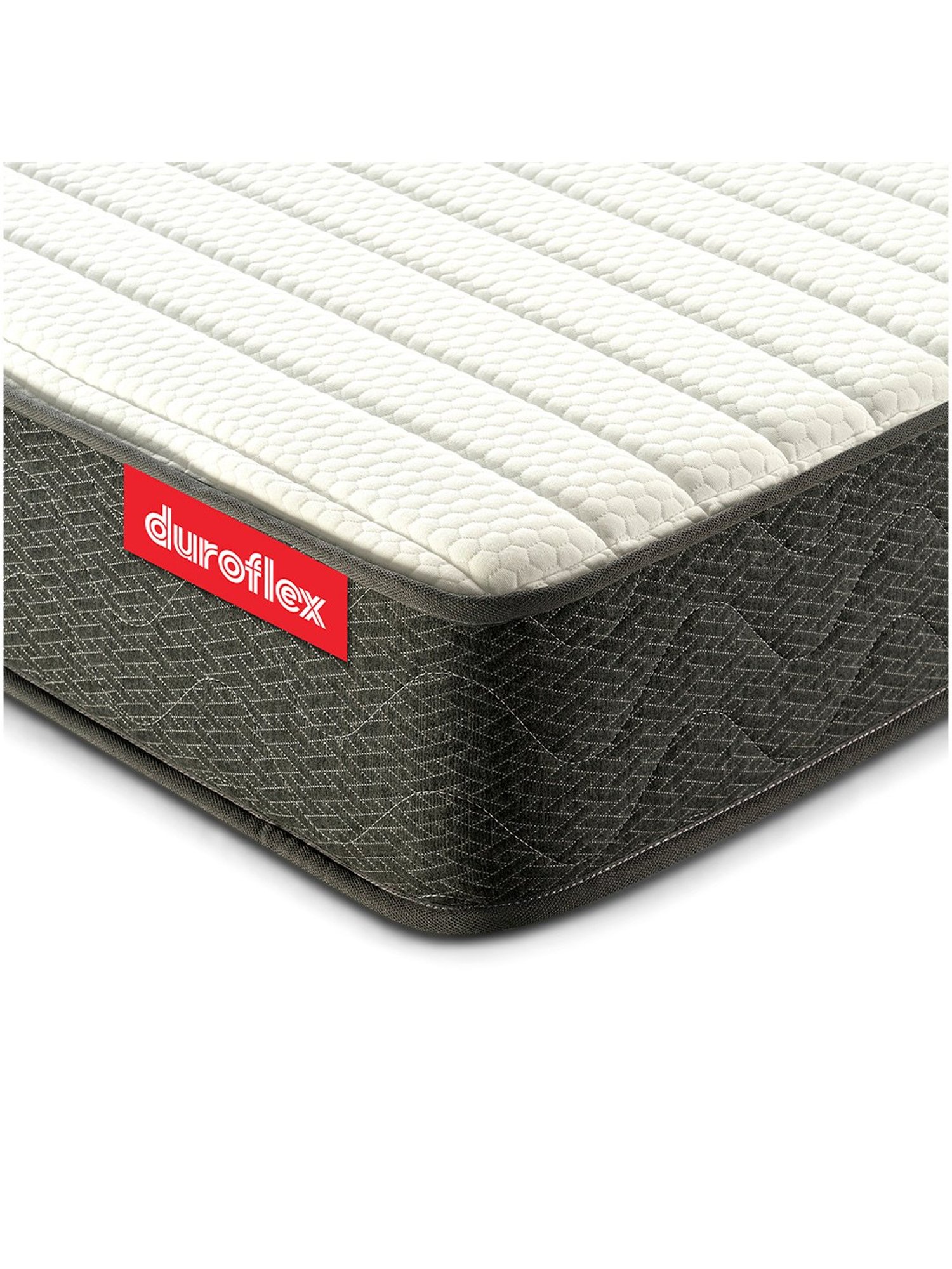 Duroflex LiveIn Bounce White & Black Foam Hybrid Roll 3 Zone Pocket Spring Single Mattress