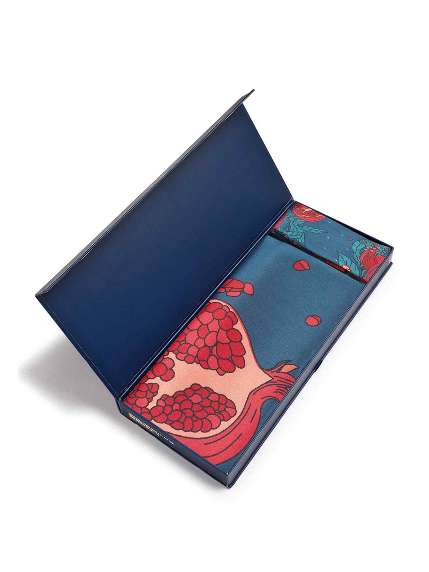 Tossido Blue Printed Scarf & Bag Scarf Set