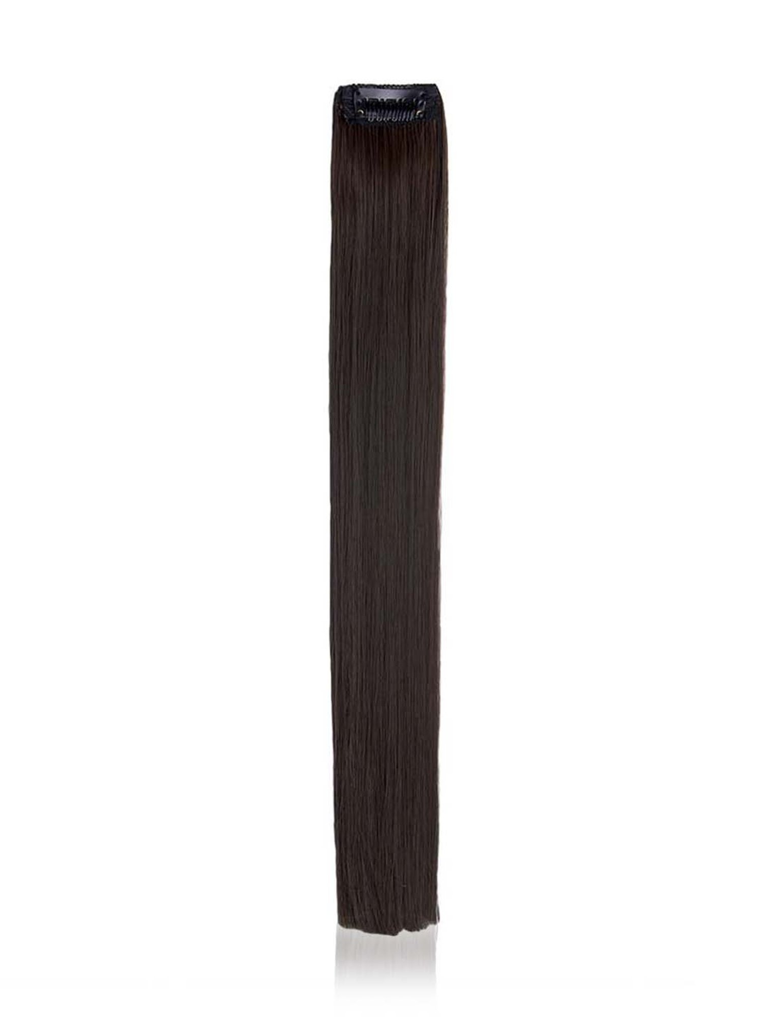 Streak Street Coffee Brown Straight Clip-On Strands