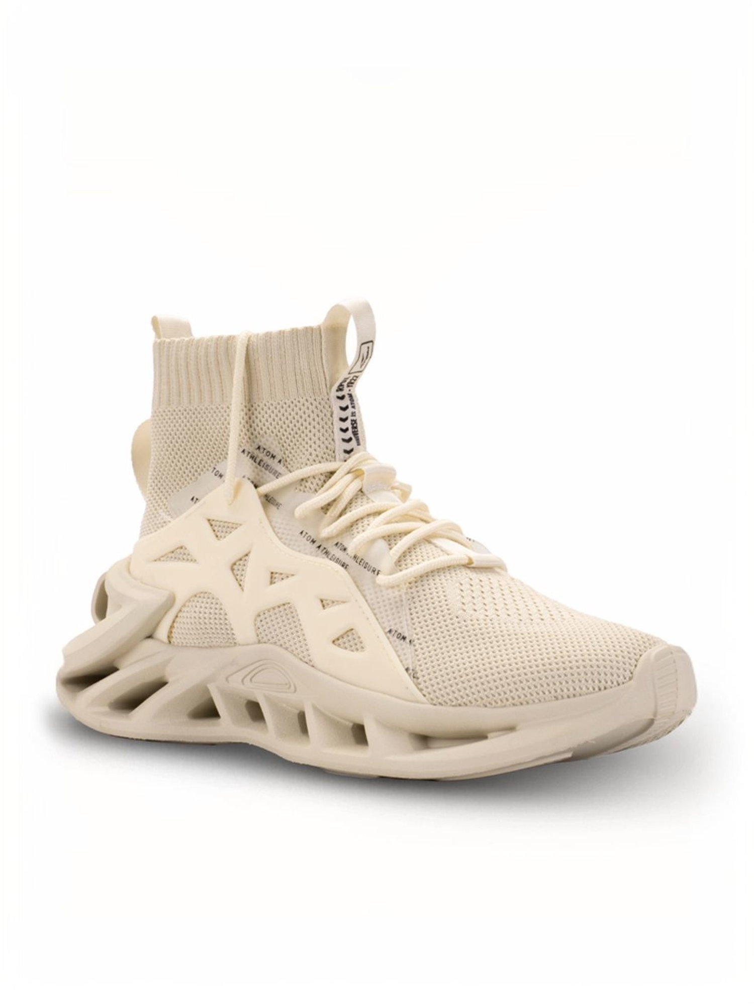 Atom Men's Alpha SoftBounce Beige Running Shoes