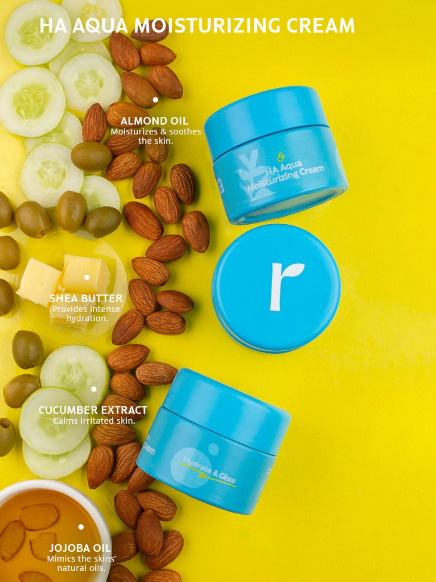 Rivona Naturals HA Aqua Moisturizing Cream - 50 gm