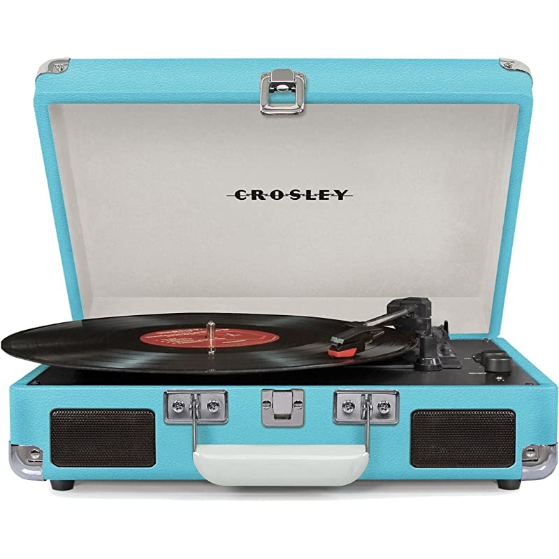 Cruiser Deluxe Vintage 3Speed Bluetooth Suitcase Turntable Turquoise