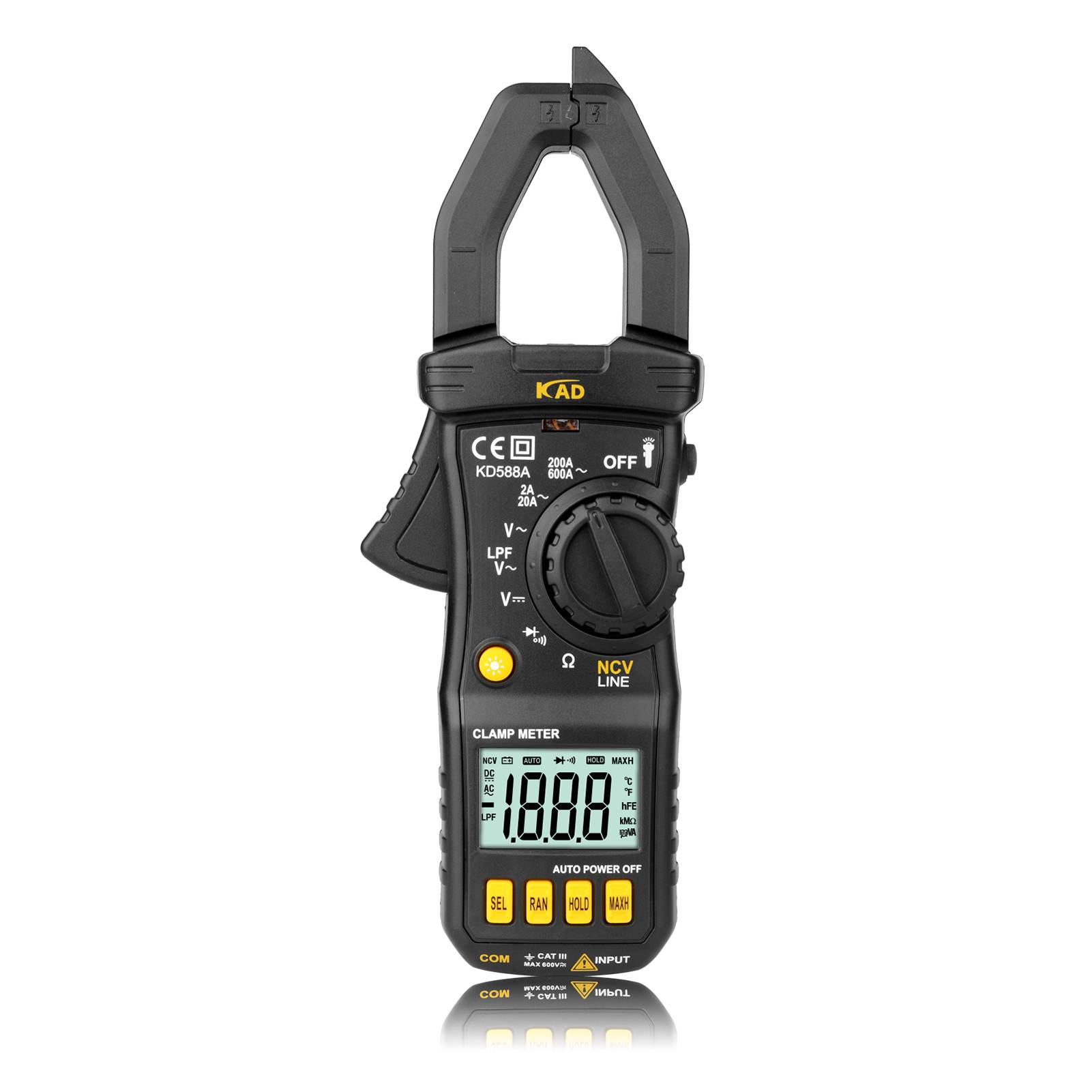 Bagilaanoe  Digital Clamp Meter High Accuracy Auto-Ranging Electronic Tester Measuring AC/DC Voltage, Current, Battery Condition, Resistance,Diode and Continuity Test