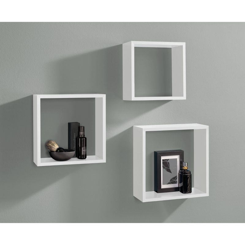 Dolle Floating Shelf Set of Box Frames - White