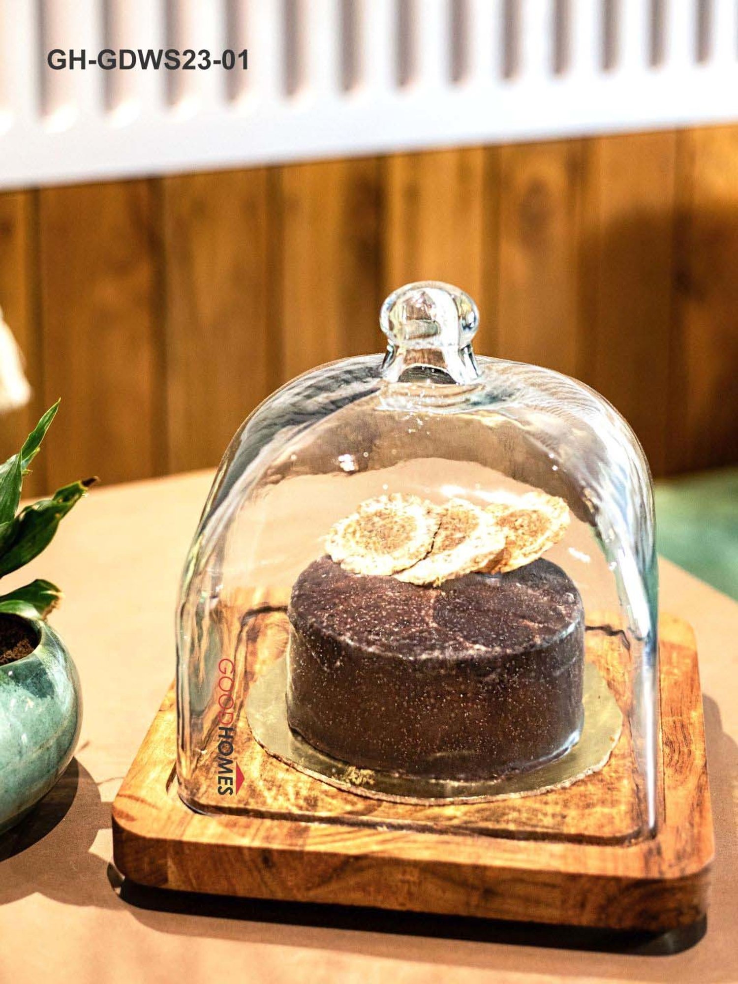 Goodhomes Transparent Glass Butter Dishes With Lid