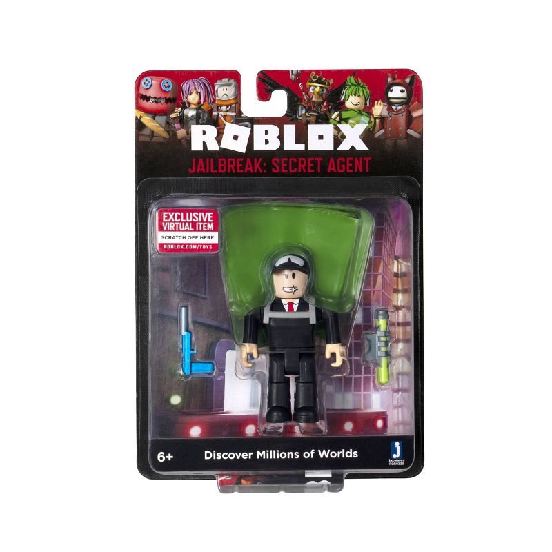Roblox Action Collection - Jailbreak: Secret Agent Figure Pack (Includes Exclusive Virtual Item)