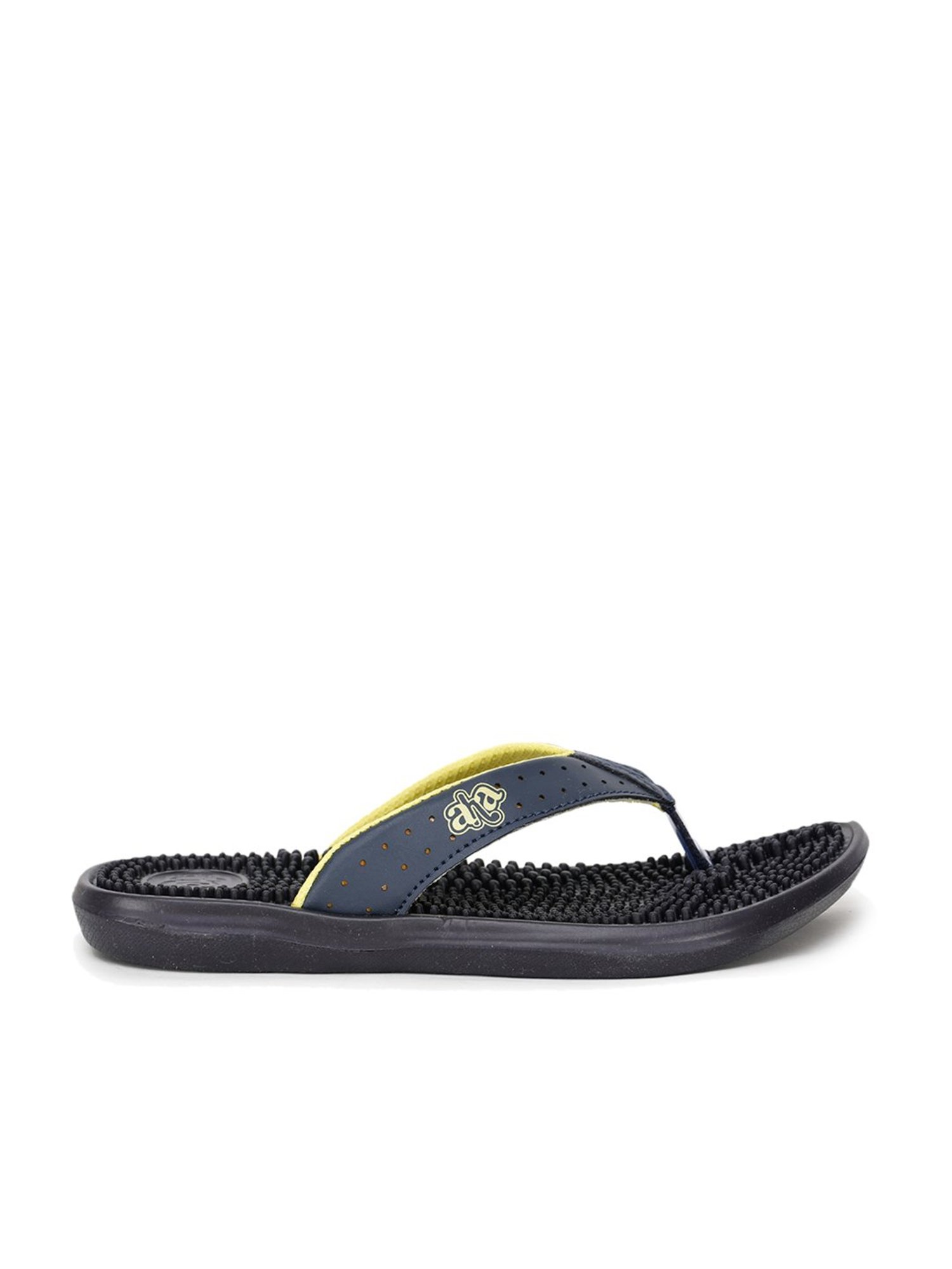 Aha by Liberty Women's Navy & Yellow Flip Flops