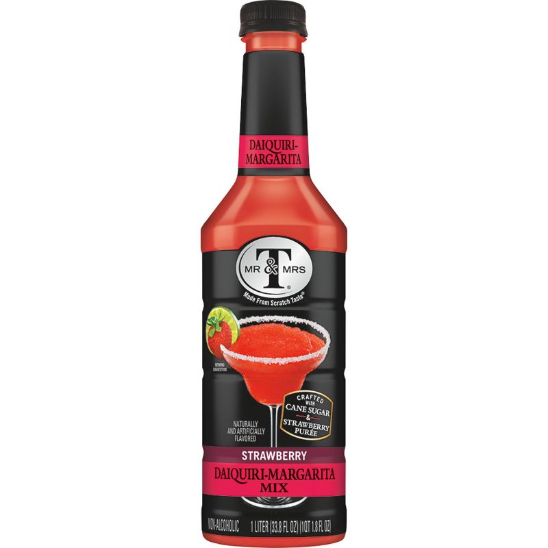 Mr & Mrs T Strawberry Daiquiri-Margarita Drink Mix - 1L Bottle