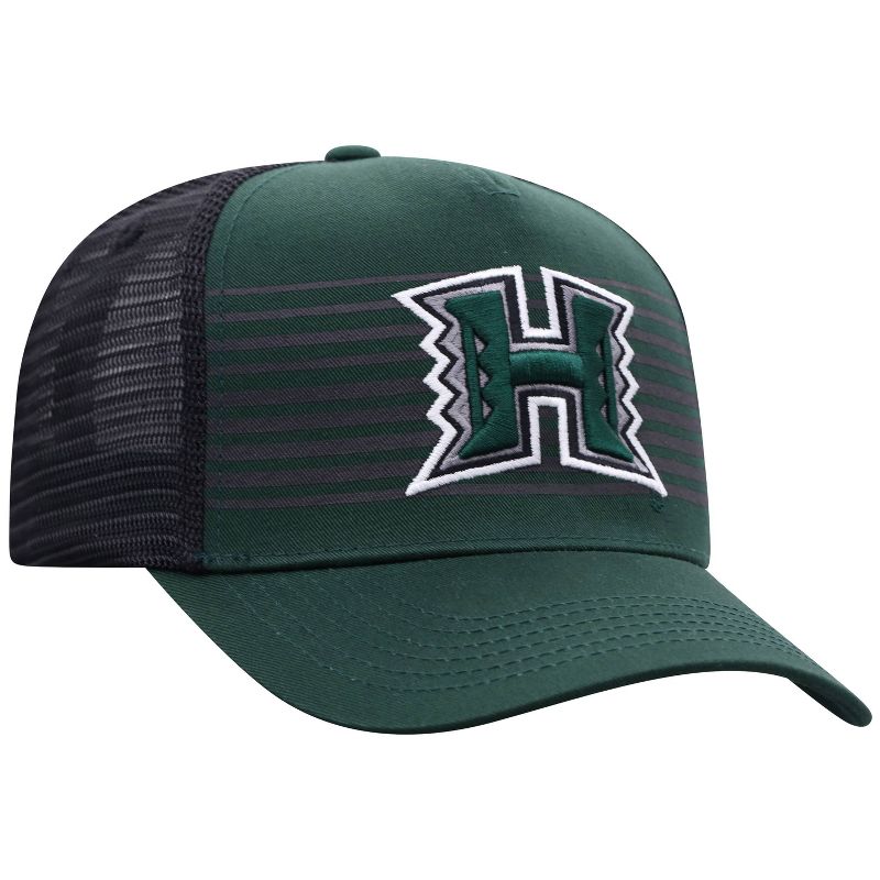 NCAA Hawaii Rainbow Warriors Men's Striped with Hard Mesh Snapback Hat