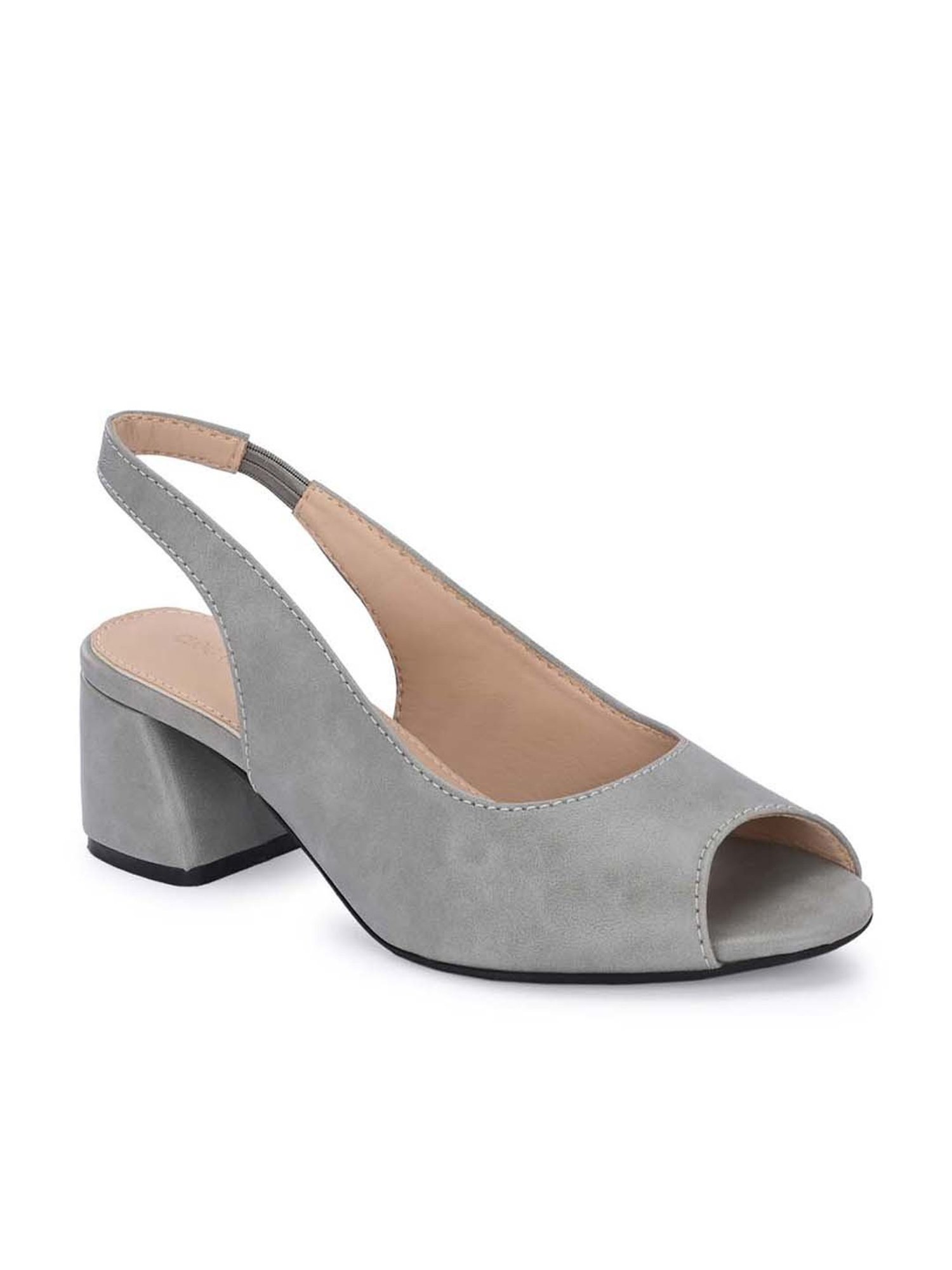Clog London Women's Grey Sling Back Sandals