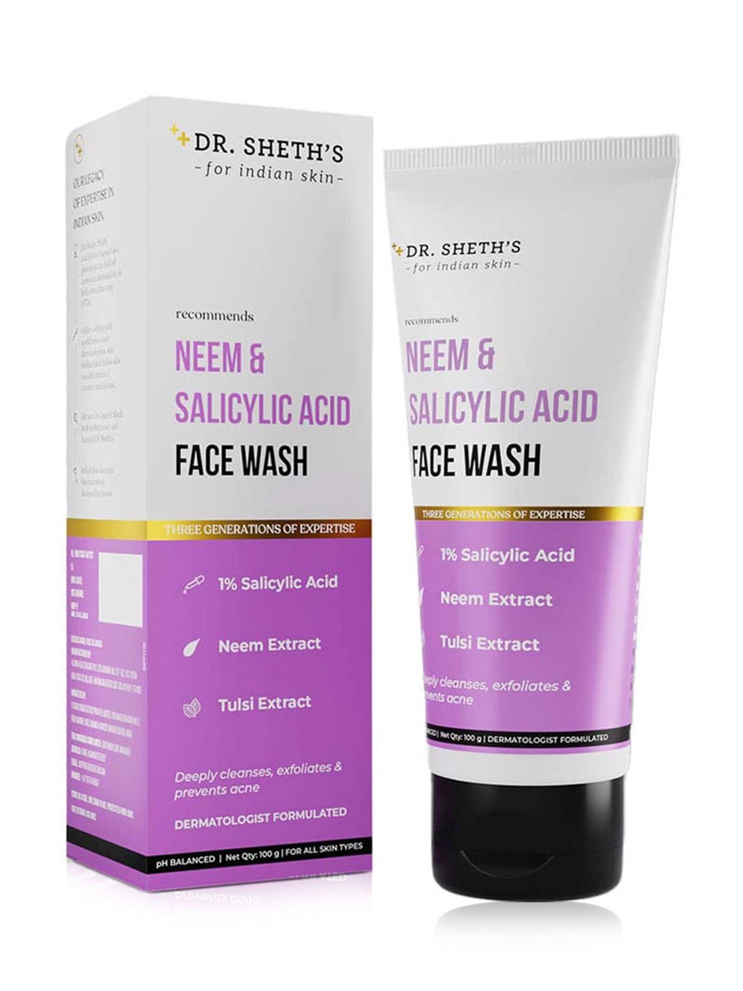 Dr. Sheth's Neem & Salicylic Acid Face Wash - 100 gm