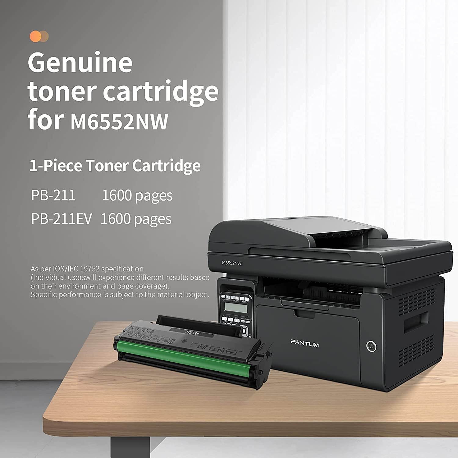 Pantum M6552NW Monochrome Laser Multifunction Printer with Wireless Networking Mobile Printing Large Paper Capacity