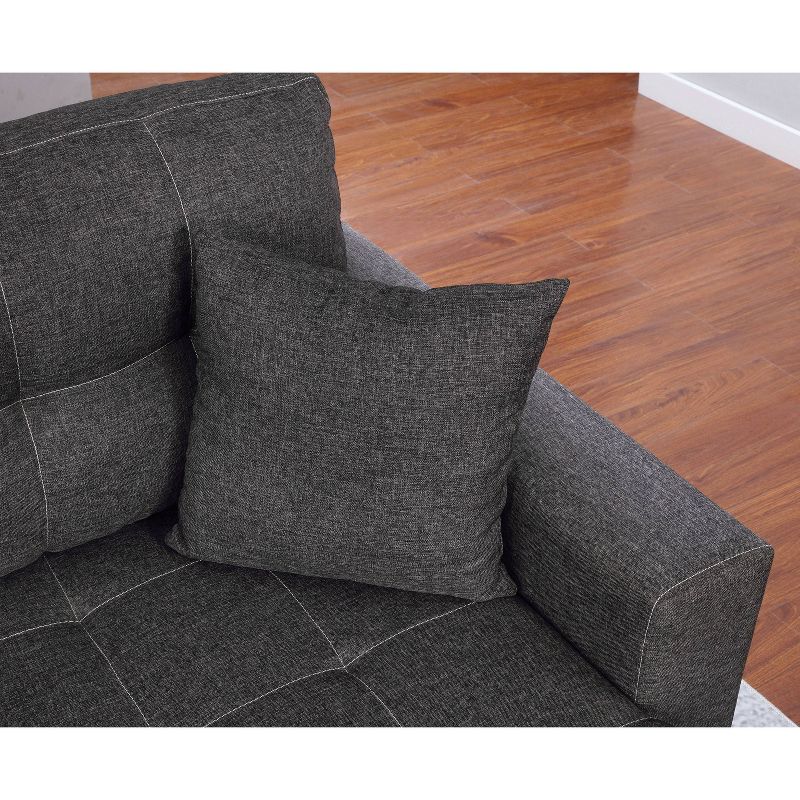 Ransford Tufted Sectional Gray - miBasics