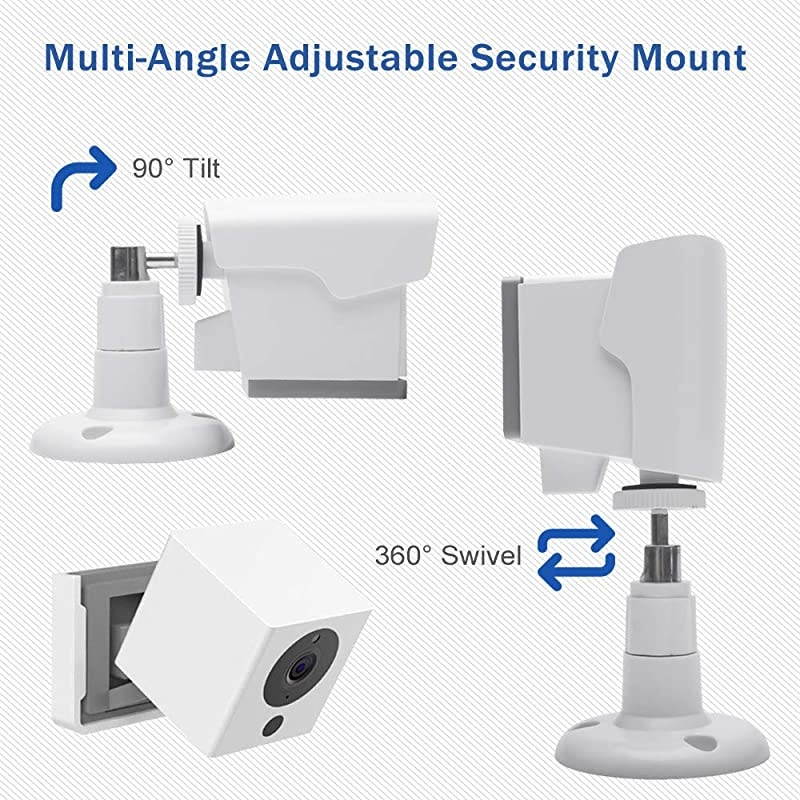 Cam Outdoor Mount Upgraded Weatherproof Wall Mount for Cam 1080p HD Camera Weather Proof 360 Degree Protective Adjustable Blink Mounting BracketWhite 3 Pack