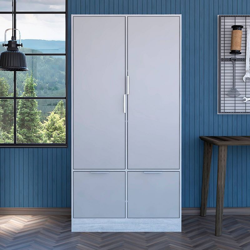 72" Daywood Kitchen Pantry Cabinet White - Room and Joy