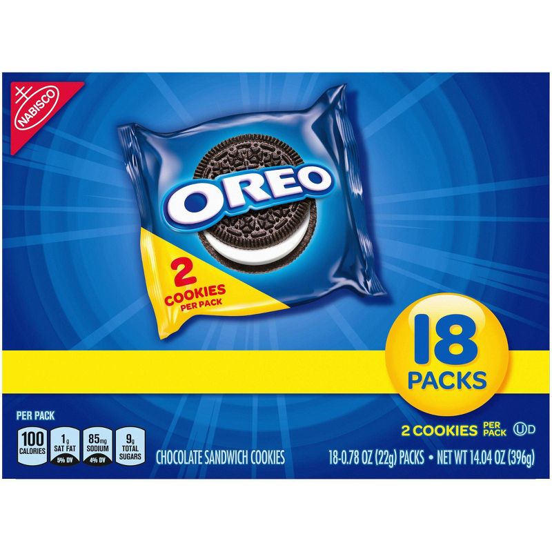 Oreo Chocolate Sandwich Cookies - Multipack - 18ct