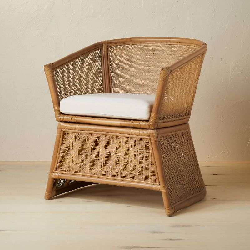 Selma Wicker Barrel Chair with Cushion Ivory - Opalhouse™ designed with Jungalow™