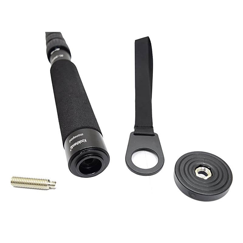 6Section Monopod Compact Portable Photography Aluminum Alloy Unipod Stick Max Load 10kg 22lbs Folding Size is only 15inch K266 Black