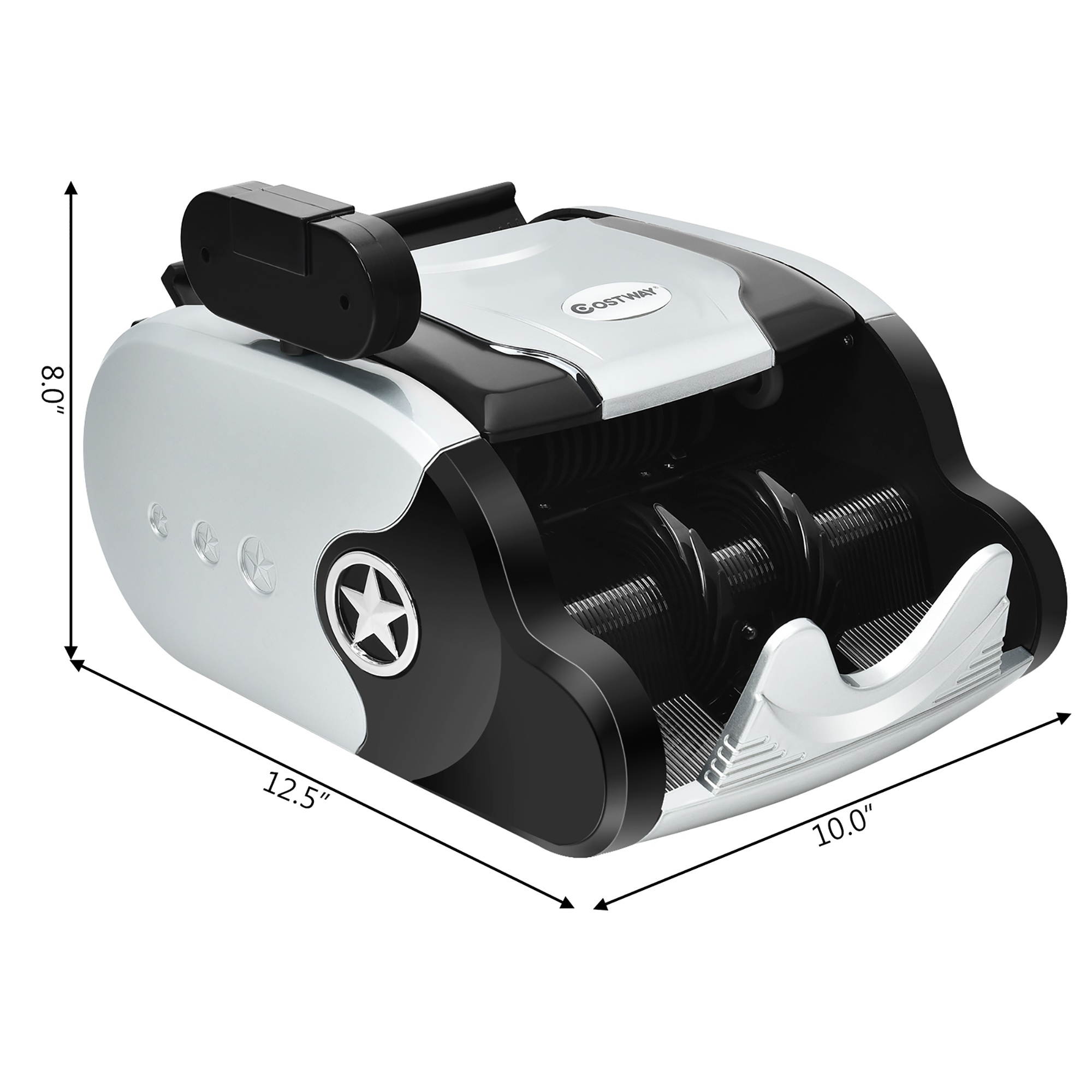 Costway Money Counter Bill Counting Machine w/ UV/MG/IR/MT Counterfeit Detection