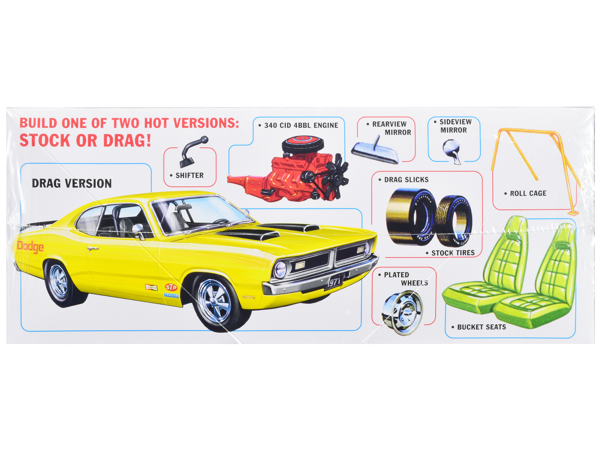 Level 4 Model Kit 1970 Dodge Challenger T/A "Streetburner" 2-in-1 Kit 1/24 Scale Model by Revell