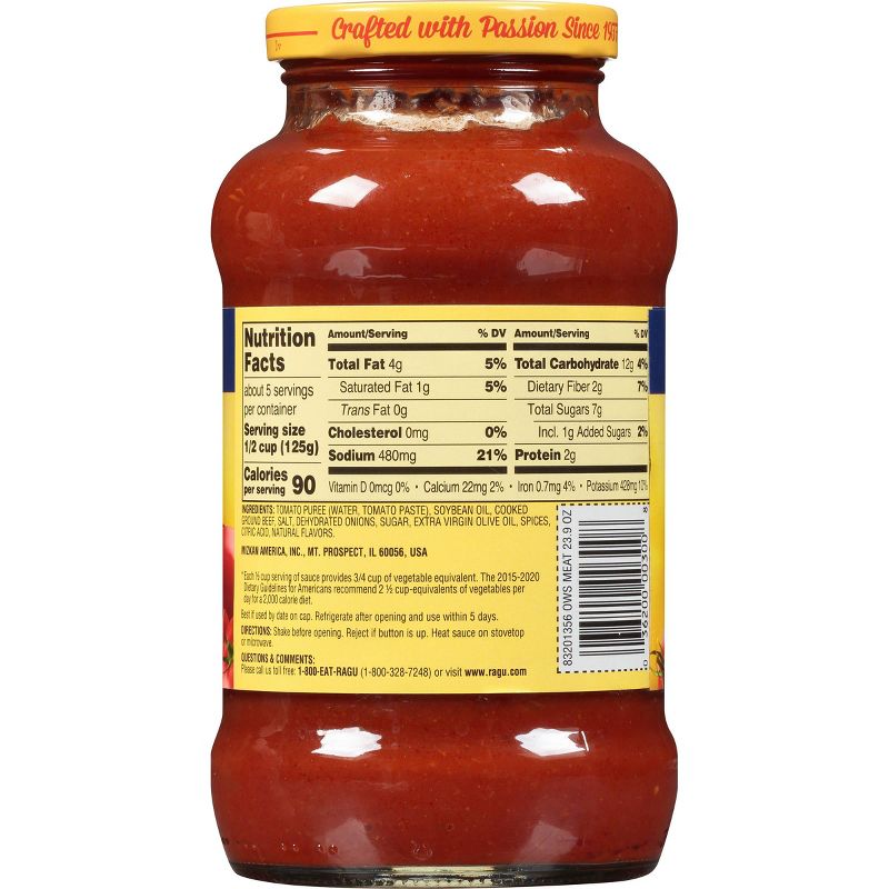 RAGU Old World Style Meat Flavored Pasta Sauce - 23.9oz