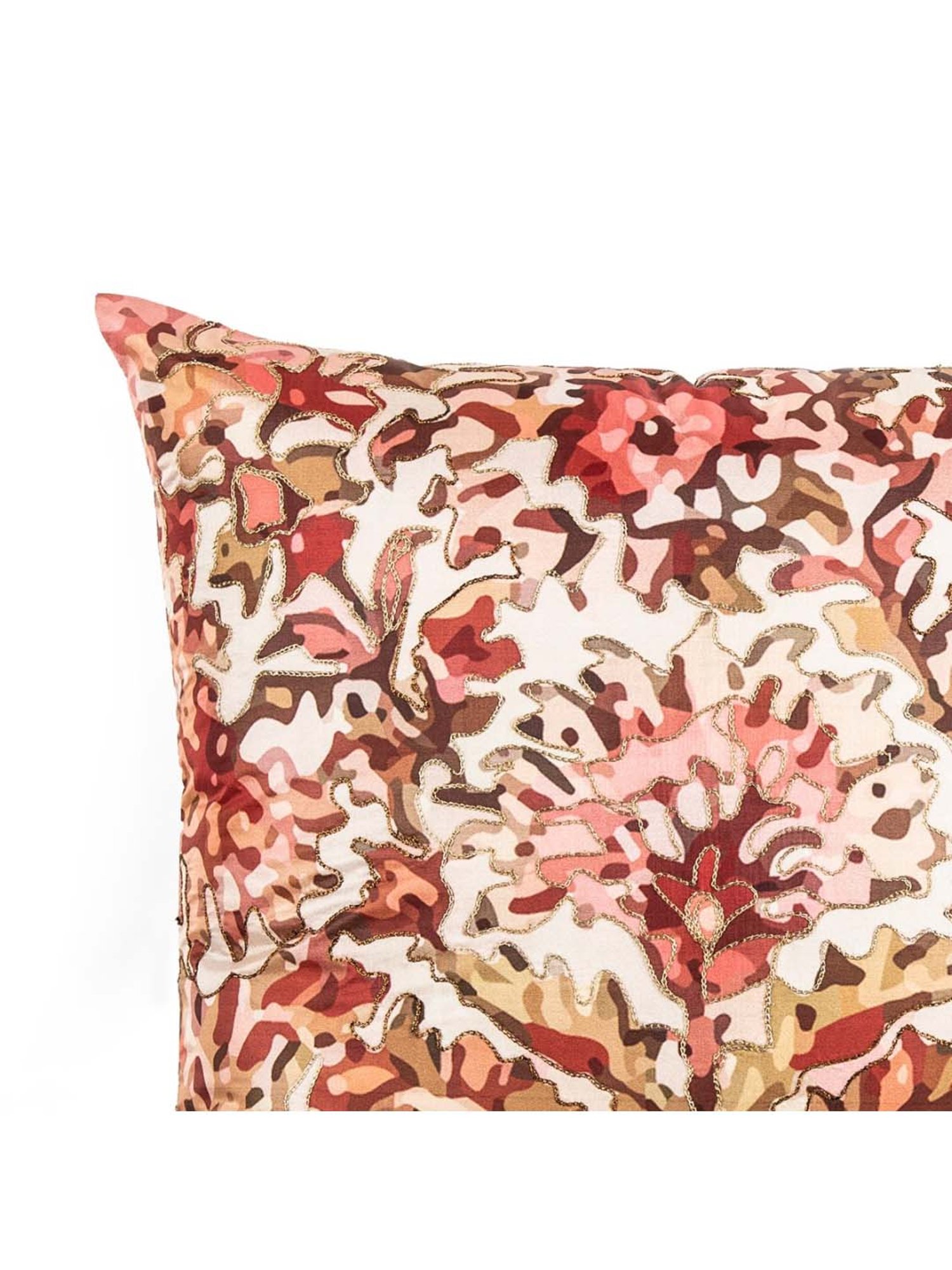 Home4U Brown & Beige Polyester Cushion Cover - Set of 1