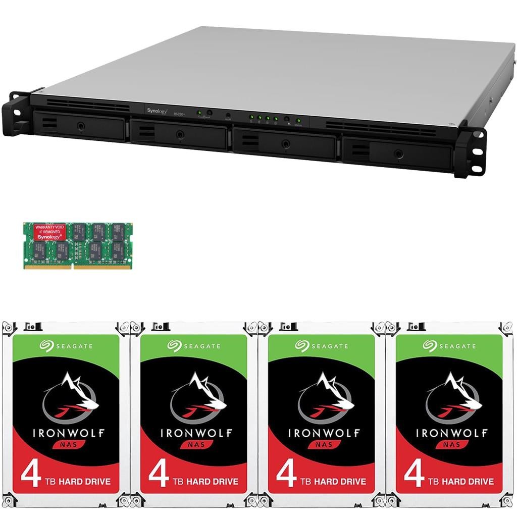 Synology RS820+ 4-Bay RackStation NAS with 18GB RAM and  40TB (4x10TB) of Seagate Ironwolf NAS Drives Fully Assembled and Tested By CustomTechSales