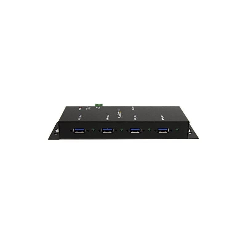 com 4Port USB 30 Hub Industrial USB Expansion Hub with ESD Protection TAA Compliant Metal Mountable USB Hub ST4300USBMBlack