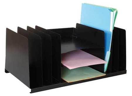 ZORO SELECT 2KEK9 File Holder,Black,9 Compartments