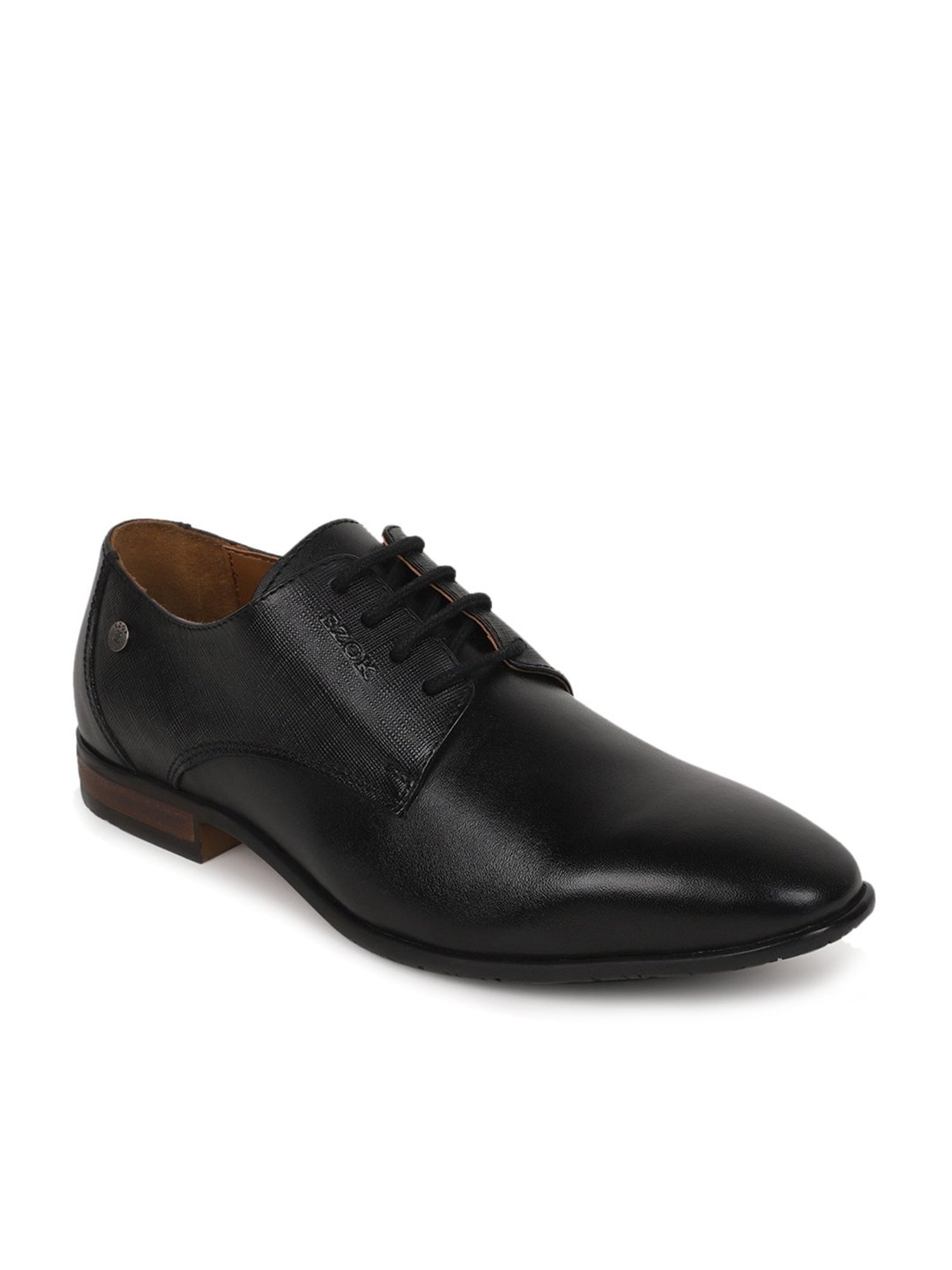 EZOK Men's Black Derby Shoes