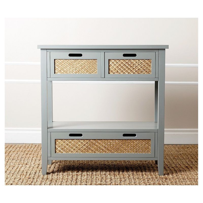Robins Console Sofa Table Antiqued Steel Blue - Abbyson Living