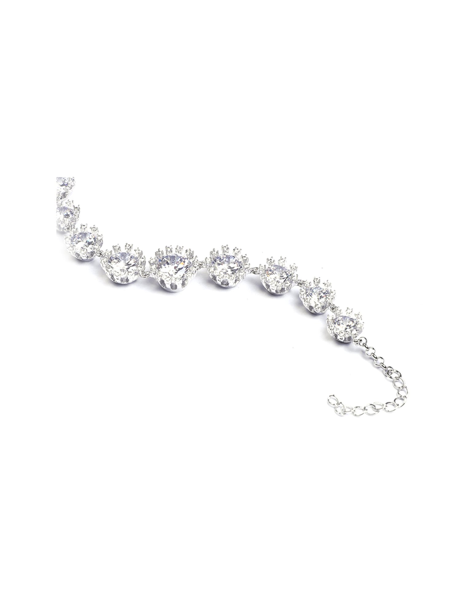 The Real Effect London 800 Silver CZ Bracelet for Women