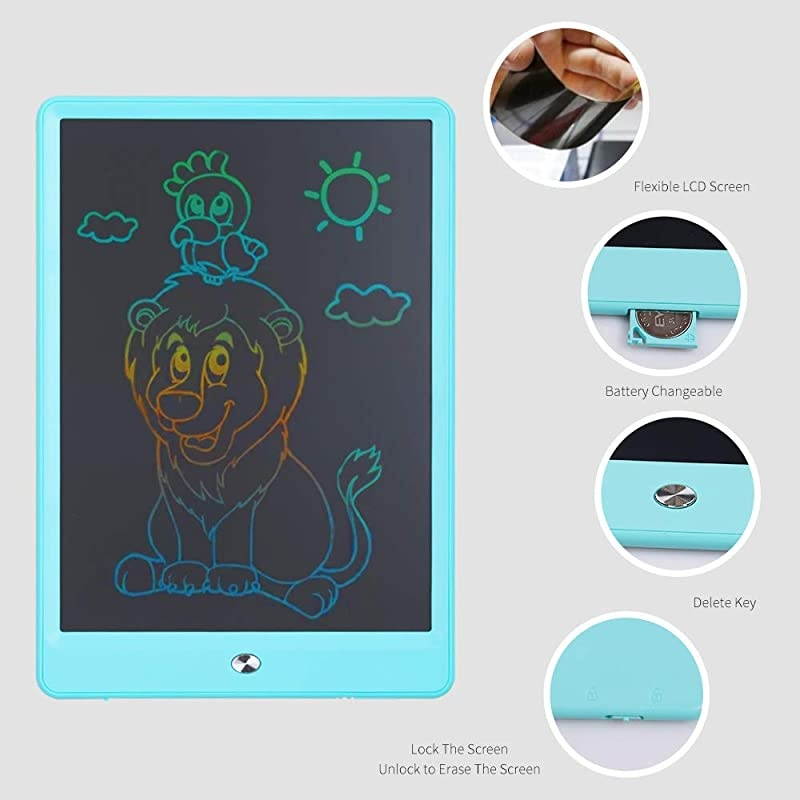 LCD Writing Tablet 10 Inch Drawing Tablet for Kids Colorful Screen Doodle Board and Kids Drawing Pad for Ages 2+
