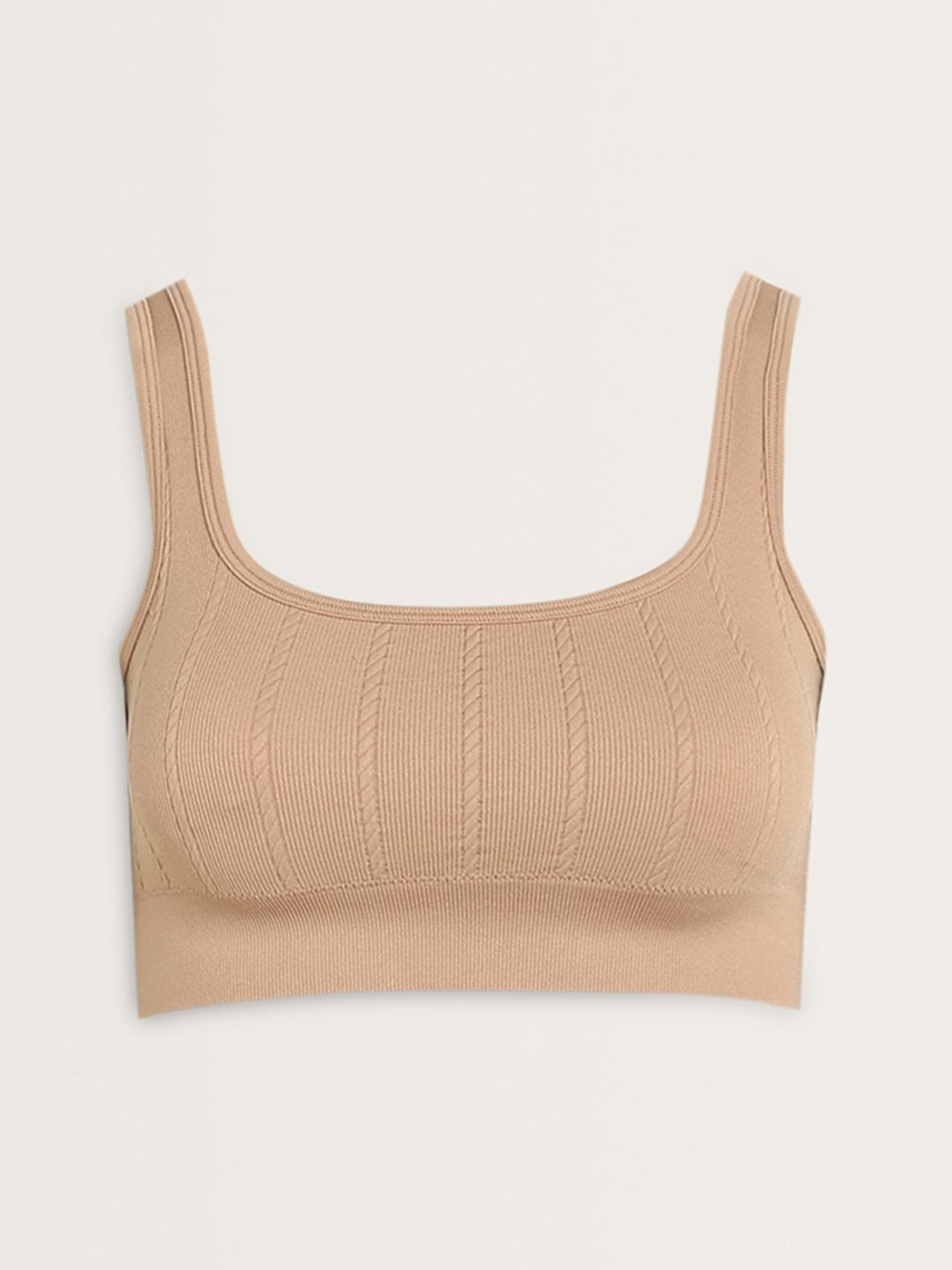 Superstar by Westside Light Taupe Textured Seam Free Bra