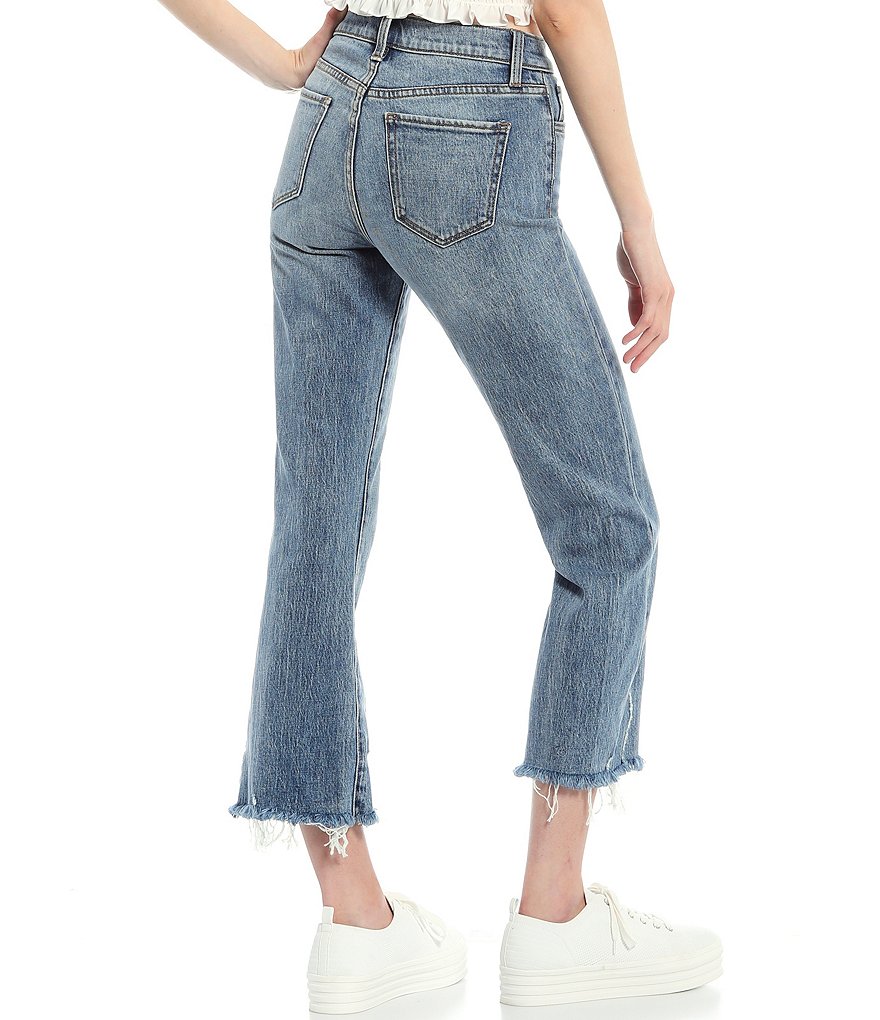 Joe's Jeans Callie Destructed Hem High Rise Cropped Jeans